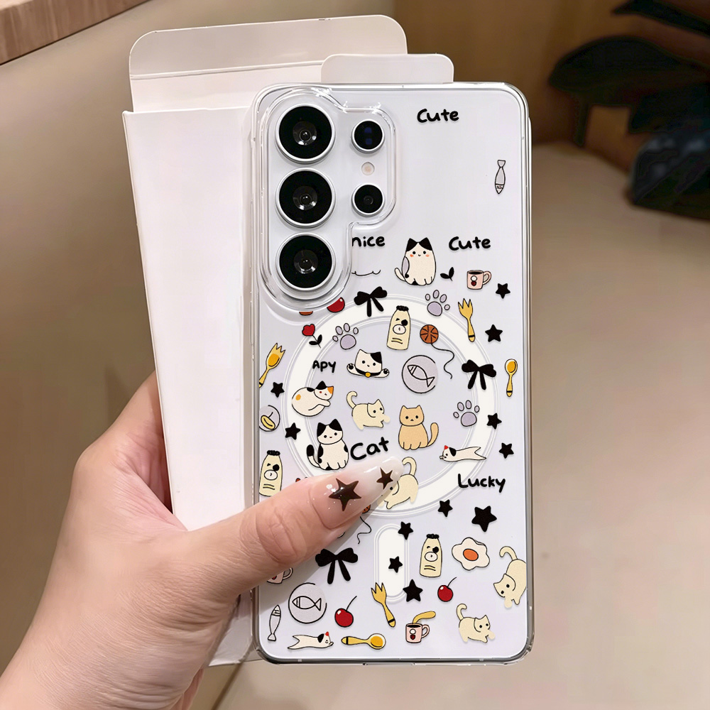 Phone Cases Galaxy A16 5G - Custodia Magnetica per Telefono con Gatto